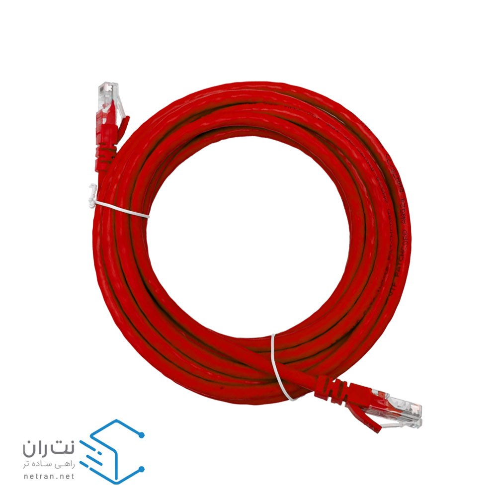 قیمت و خرید پچ کورد لگراند Cat6 UTP با روکش PVC رنگ قرمز 5 متری | نت ران